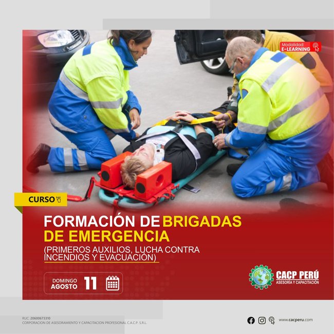 Formación De Brigadas De Emergencia (Primeros Auxilios, Ÿ Lucha Contra Incendios Y Evacuación) 2024 - 2 E-Learning
