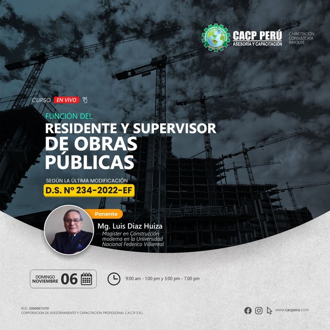 Función Del Residente Y Supervisor De Obras Públicas. 2022 - 3