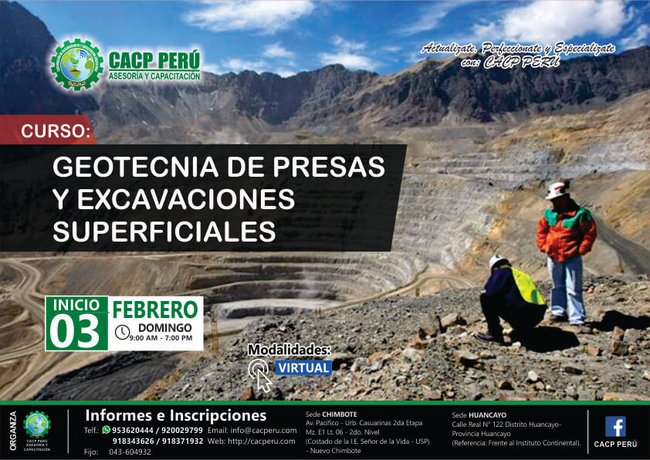Geotecnia De Presas Y Excavaciones Superficiales. 2018 - 2