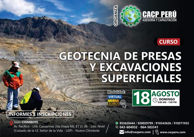 Geotecnia De Presas Y Excavaciones Superficiales. 2019 - 1