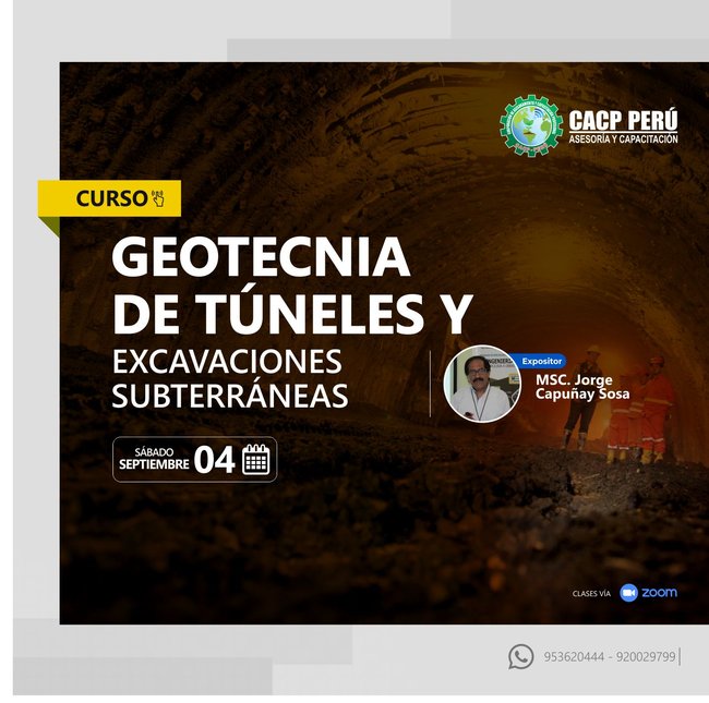 Geotecnia De Túneles Y Excavaciones Subterráneas. 2021 - 2