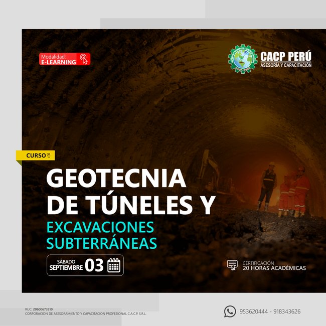 Geotecnia De Túneles Y Excavaciones Subterráneas. 2022 - 2 - E-Learning