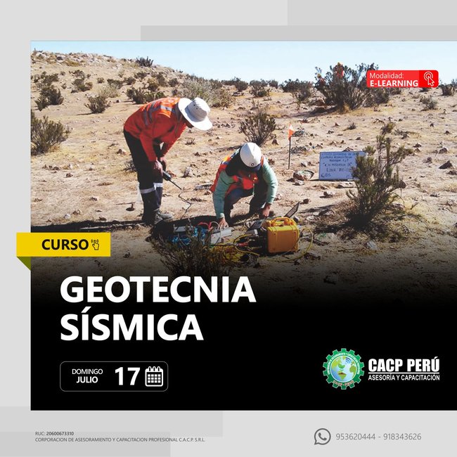 Geotecnia Sísmica. 2022 - 1 - E-Learning