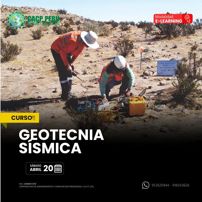 Geotecnia Sísmica 2024-1 E-Learning
