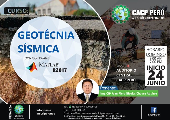 Geotecnia Sísmica. 2018 - 1