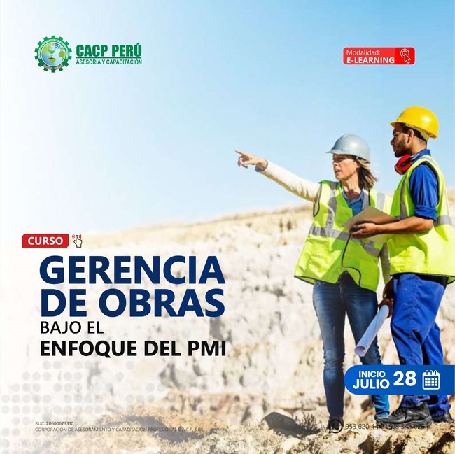 Gerencia De Obras Bajo El Enfoque Del Pmi. 2024 - 2 E-Learning