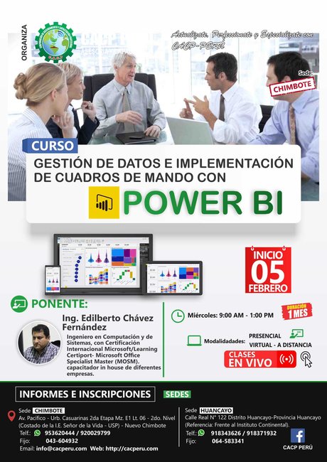 Gestión De Datos E Implementación De Cuadros De Mando Con Power Bi. 2020 - 1 - Chimbote