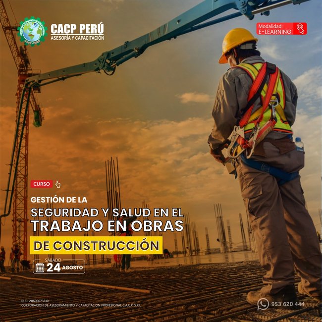 Gestión De La Seguridad Y Salud En El Trabajo En Obras De Construcción 2024 - 2 E-Learning