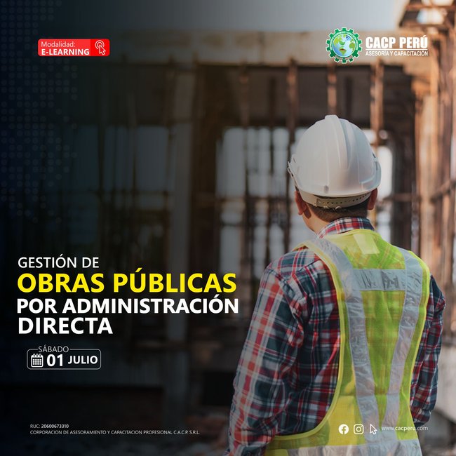 Gestión De Obras Públicas Por Administración Directa. 2023 - 2 E-Learning