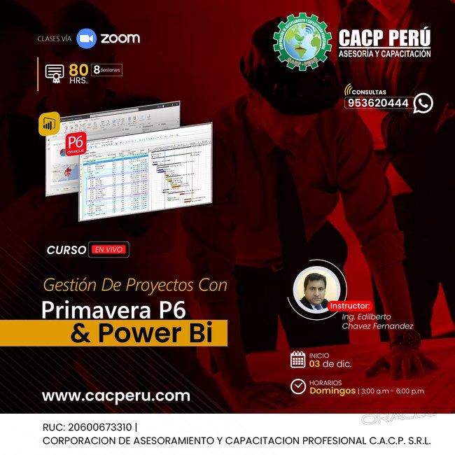 Gestión De Proyectos Con Primavera P6 Y Power Bi 2023 - 2