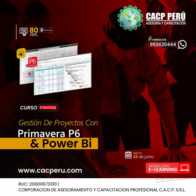 Gestión De Proyectos Con Primavera P6 Y Power Bi 2024 - 2 E-Learning