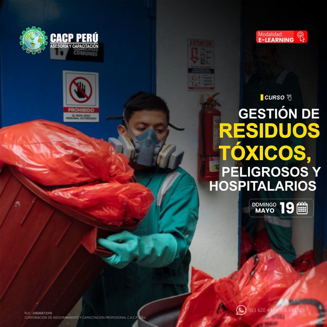 Gestión De Residuos Tóxicos, Peligrosos Y Hospitalarios 2024 - 1 E-Learning
