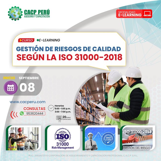 Gestion De Riesgos De Calidad Segun La Iso 31000:2018 2024 - 1.2 E-Learning