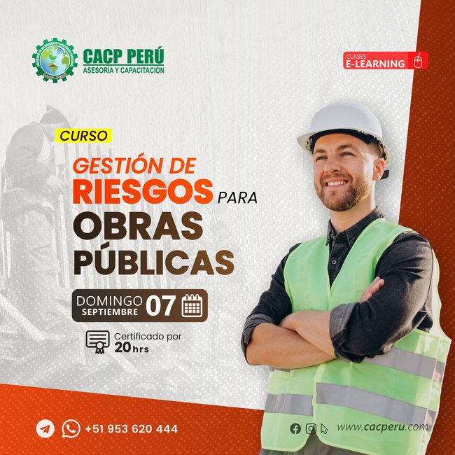 Gestión De Riesgos Para Obras Públicas. 2025 - 1 E-Learning