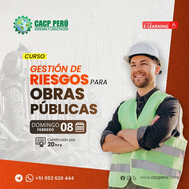 Gestión de riesgos para obras públicas. 2026-1 E