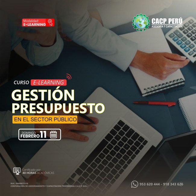 Gestión Del Presupuesto En El Sector Público 2023-2.2 E-Learning