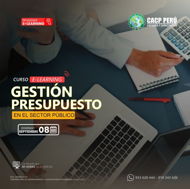 Gestión Del Presupuesto En El Sector Público 2024 - 2 E-Learning