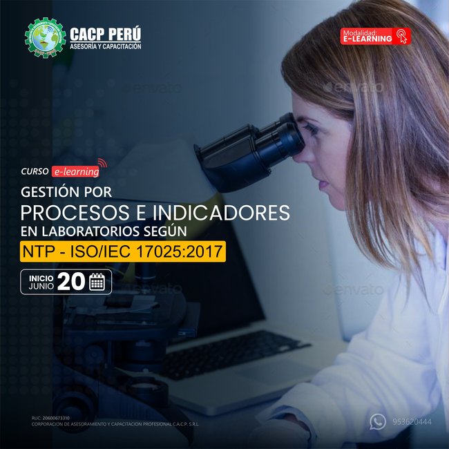 Gestión por procesos e indicadores en laboratorios según la NTP - ISO/IEC 17025:2017. 2026-1 E