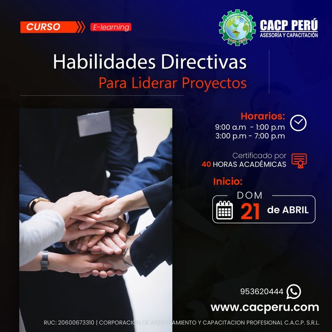Habilidades Directivas Para Liderar Proyectos 2023-2.2 E-Learning