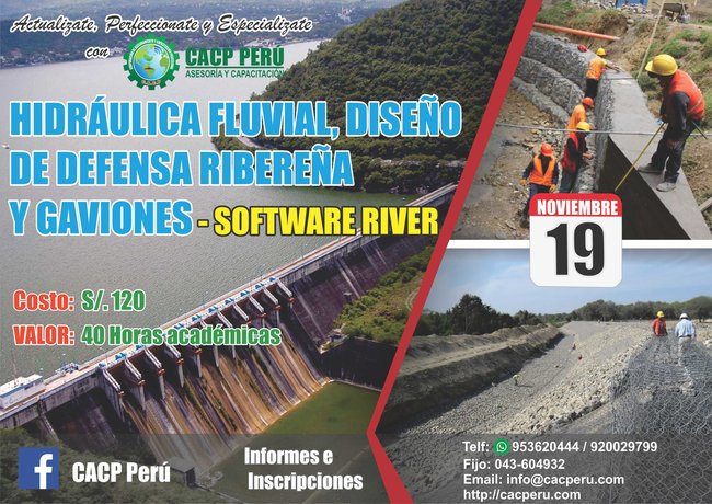 Hidráulica Fluvial, Diseño De Defensa Ribereña Y Gaviones