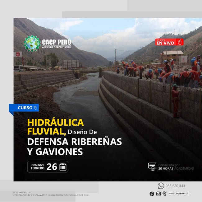Hidráulica Fluvial, Diseño De Defensa Ribereñas Y Gaviones. 2023 - 1
