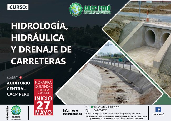 Hidrología, Hidráulica Y Drenaje De Carreteras. 2018 - 1