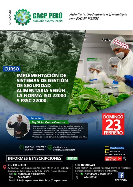 Implementación De Sistemas De Gestión De Seguridad Alimentaria Según La Norma Iso 22000 Y Fssc 22000. 2019 - 2