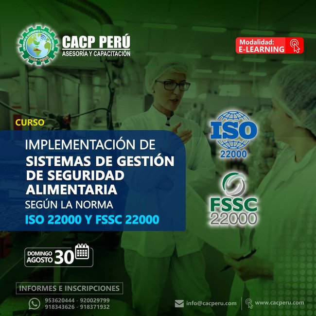 Implementación De Sistemas De Gestión De Seguridad Alimentaria Según La Norma Iso 22000 Y Fssc 22000. 2020 - 1- Virtual - 1