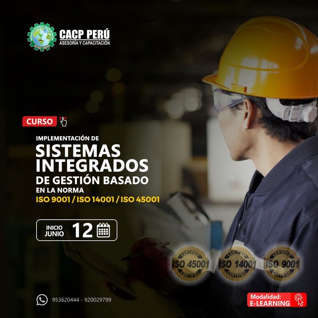 Implementación De Sistemas Integrados De Gestión Basado En La Norma Iso 9001 /Iso 14001/Iso 45001. 2021 - 1- Virtual - 1