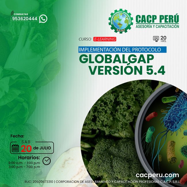 Implementación Del Protocolo Globalgap Versión 5.4 2024 - 1 E-Learning