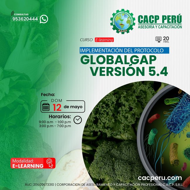 Implementación Del Protocolo Globalgap Versión 5.4 2024 - 1.2 E-Learning