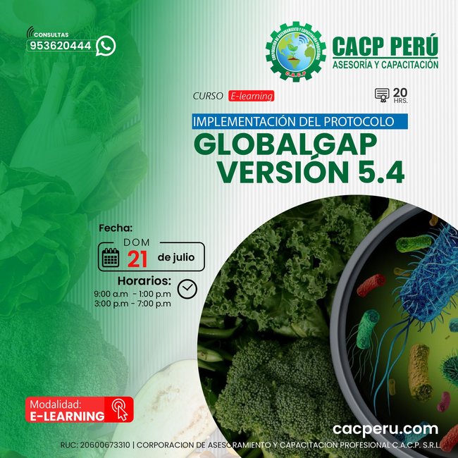 Implementación Del Protocolo Globalgap Versión 5.4 2024 - 2 E-Learning