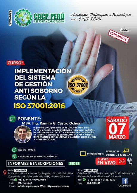 Implementación Del Sistema De Gestión Anti Soborno Según La Iso 37001:2016. 2019 - 2