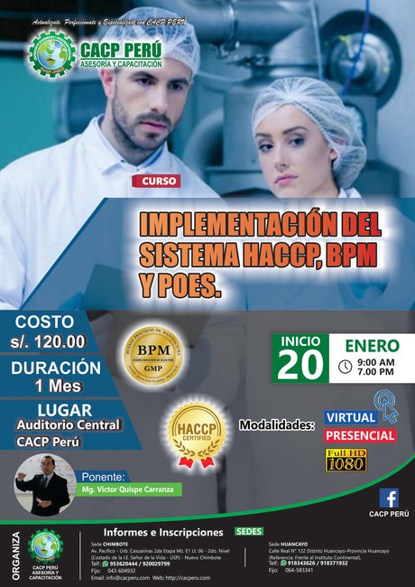 Implementación Del Sistema Haccp, Bpm Y Poes. 2018 - 2