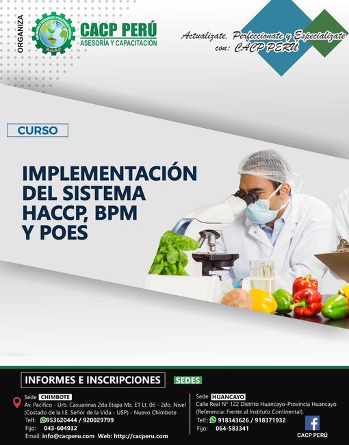 Implementación Del Sistema Haccp, Bpm Y Poes. 2019 - 2
