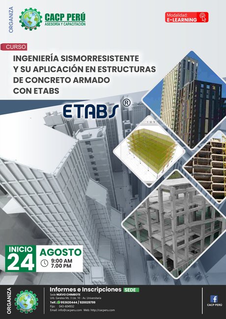 Ingeniería Sismorresistente Y Su Aplicación En Estructuras De Concreto Armado Con Etabs 2024 - 2 E-Learning