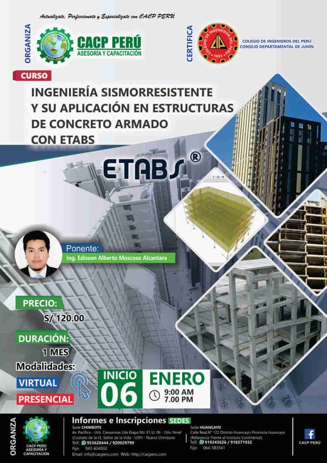 Ingeniería Sismorresistente Y Su Aplicación En Estructuras De Concreto Armado Con Etabs. 2018 - 2