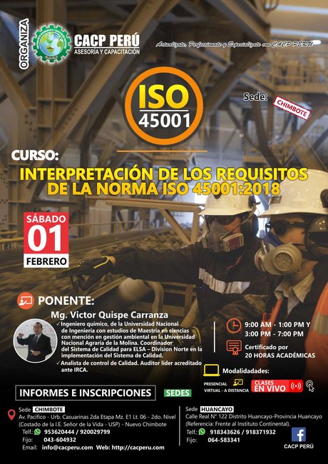 Interpretación De Los Requisitos De La Norma Iso 45001:2018. 2019 - 2
