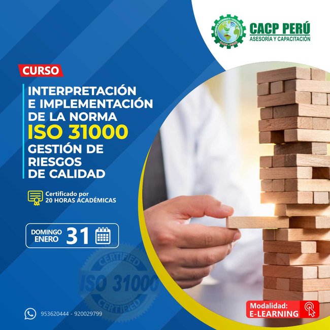 Interpretación E Implementación De La Norma Iso 31000 - Gestión De Riesgos De Calidad. 2021 - 1 - Virtual - 1