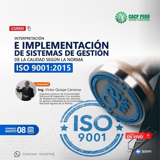 Interpretación E Implementación De Sistemas De Gestión De La Calidad Según La Norma Iso 9001:2015. 2021 - 2