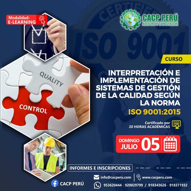 Interpretación E Implementación De Sistemas De Gestión De La Calidad Según La Norma Iso 9001:2015. 2020 - 1- Virtual - 1