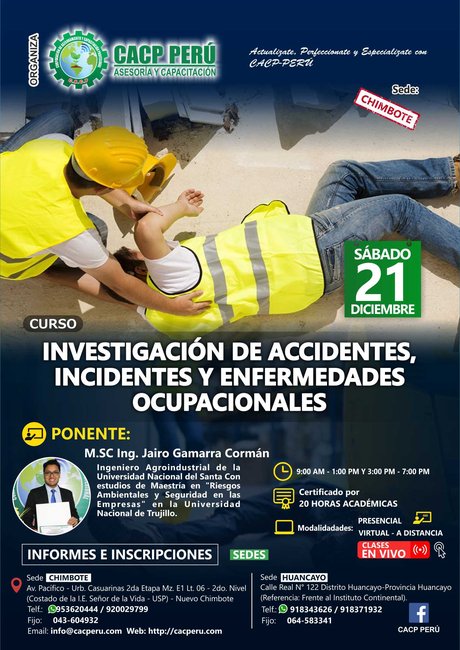 Investigación De Accidentes, Incidentes Y Enfermedades Ocupacionales. 2019 - 2