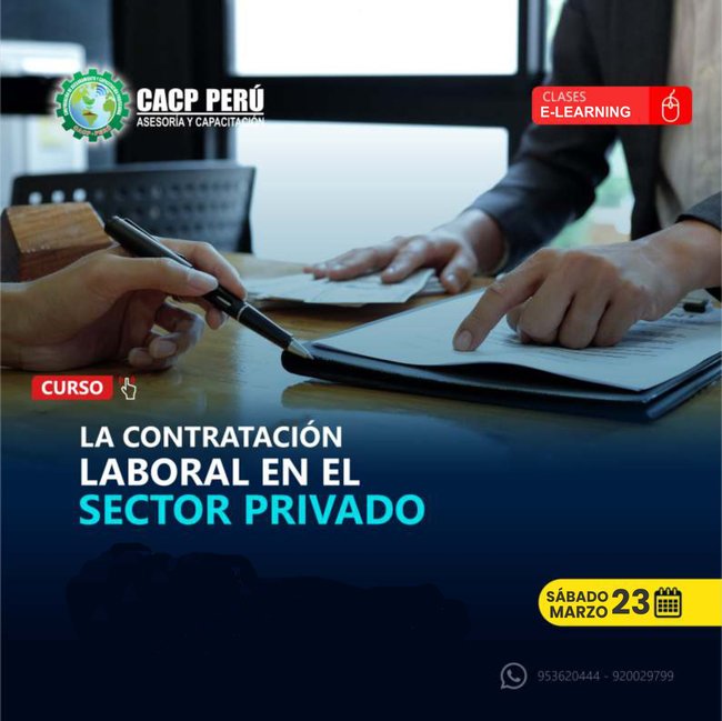 La Contratación Laboral En El Sector Privado. 2024 - 1 E-Learning