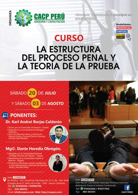 La Estructura Del Proceso Penal Y La Teoría De La Prueba. 2019 - 1