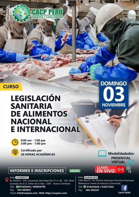 Legislación Sanitaria De Alimentos Nacional E Internacional. 2019 - 2