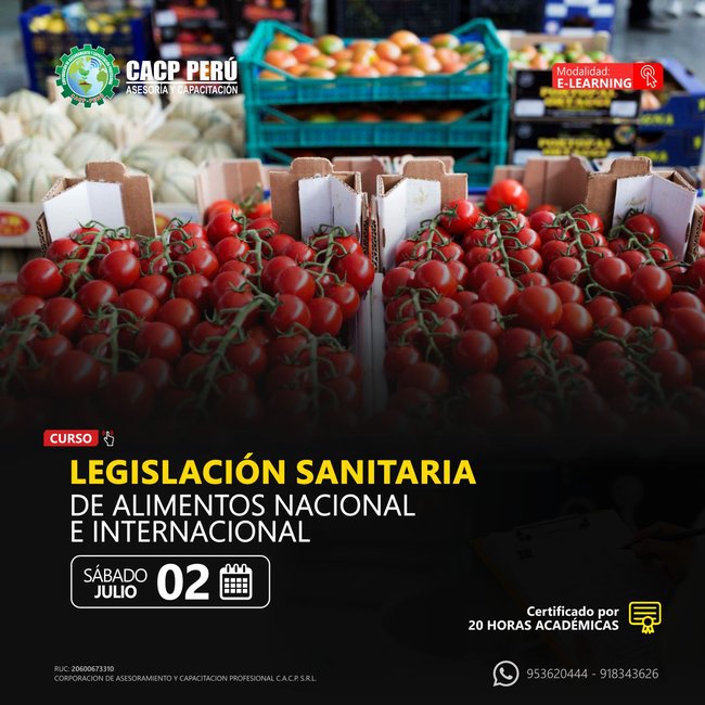 Legislación Sanitaria De Alimentos Nacional E Internacional. 2022 - 2 - E-Learning