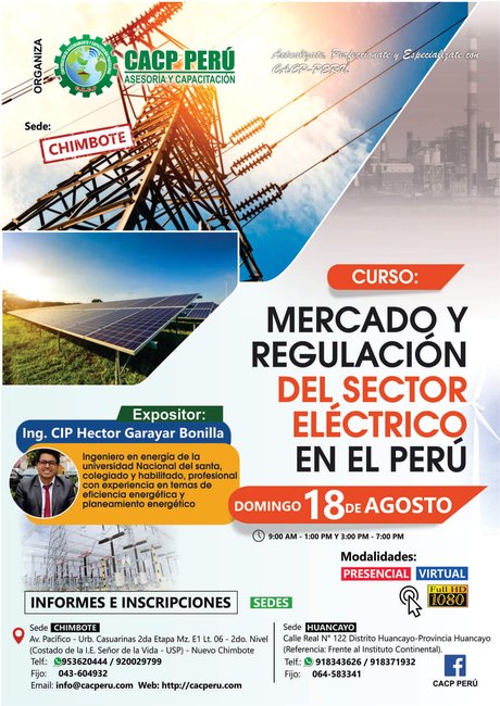 Mercado Y Regulación Del Sector Eléctrico En El Perú. 2019 - Chimbote