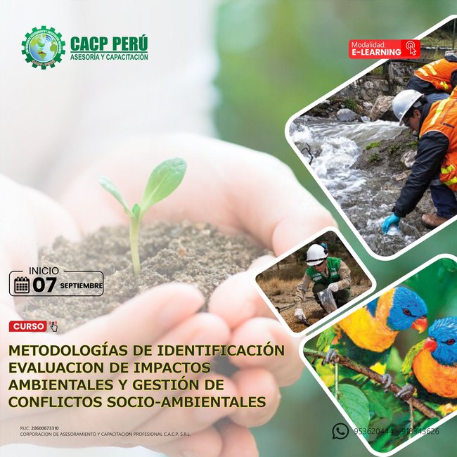 Metodologías De Identificación, Evaluación De Impactos Ambientales Y Gestión De Conflictos Socio – Ambientales 2024 - 1 E-Learning
