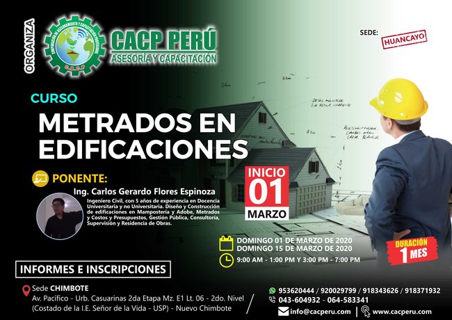 Metrados En Edificaciones. 2019 - 2 - Huancayo
