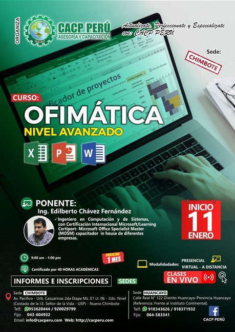Microsoft Office Avanzado. 2020 - 1 - Chimbote